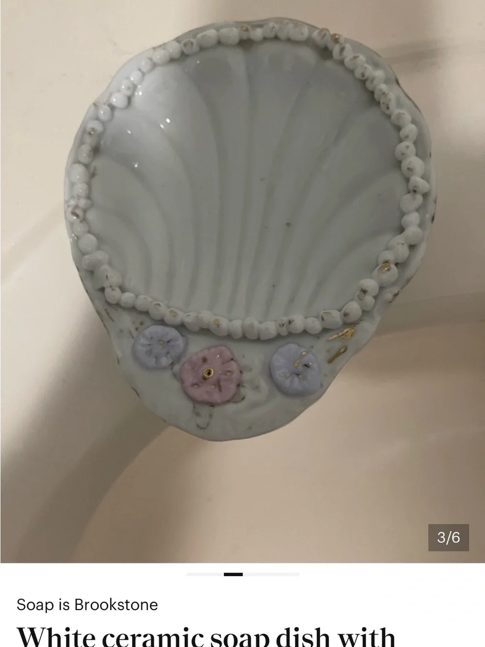 Vinyl Shower Curtain& Soap Dish and New Soap!